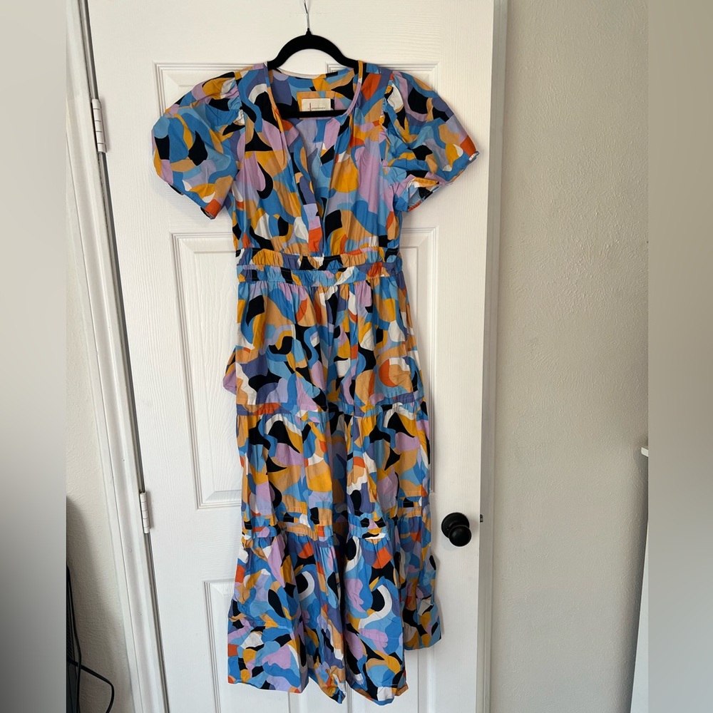 Anthropologie Multicolor Abstract Dress